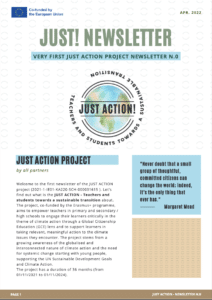 Cover of Just Action newsletter 0