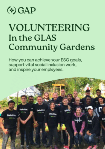 Front page of corporate volunteering brochure