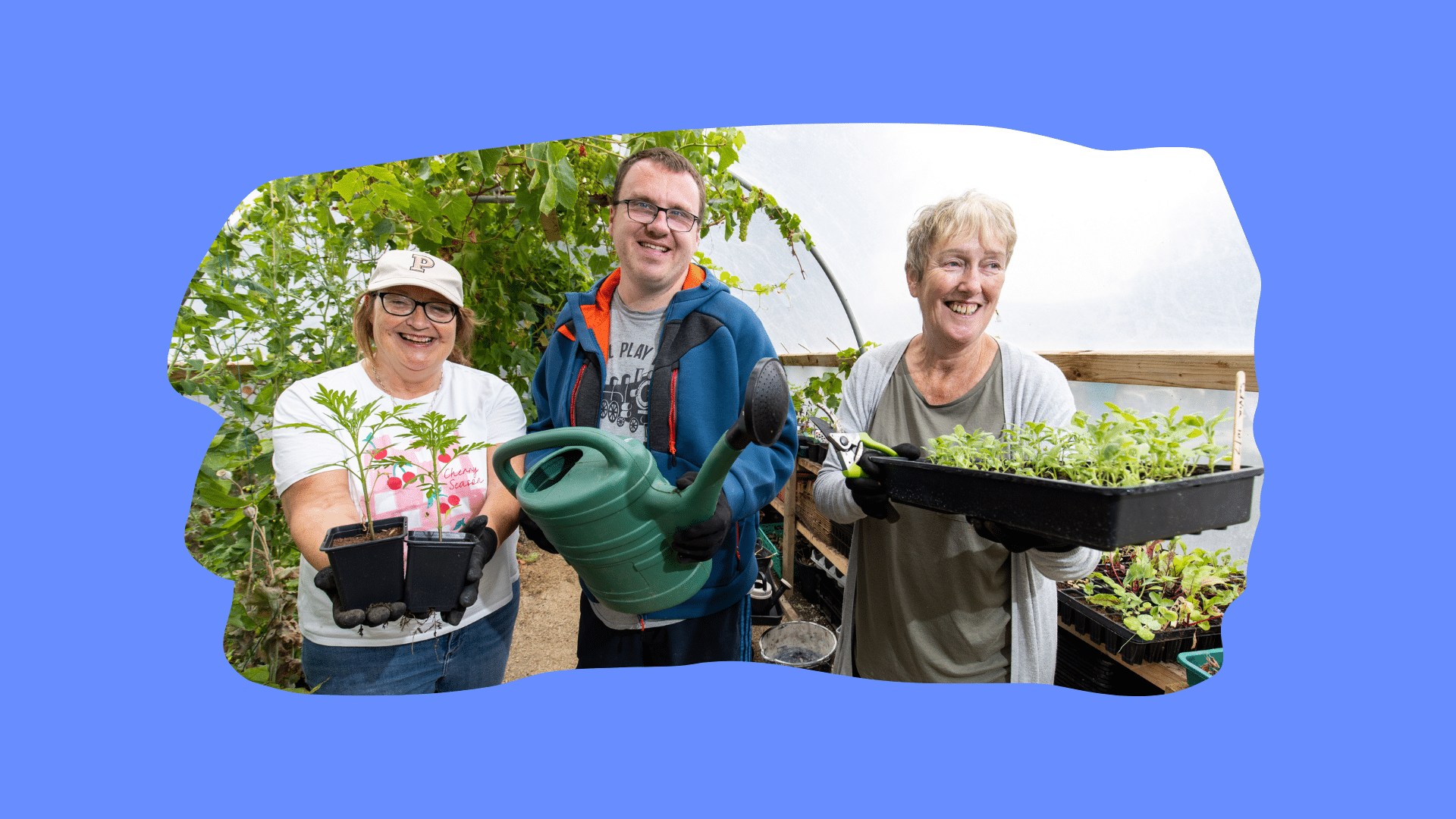 Volunteers in the GLAS community garden