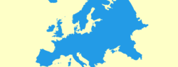 Map of Europe without borders