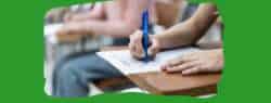 Person sitting an exam