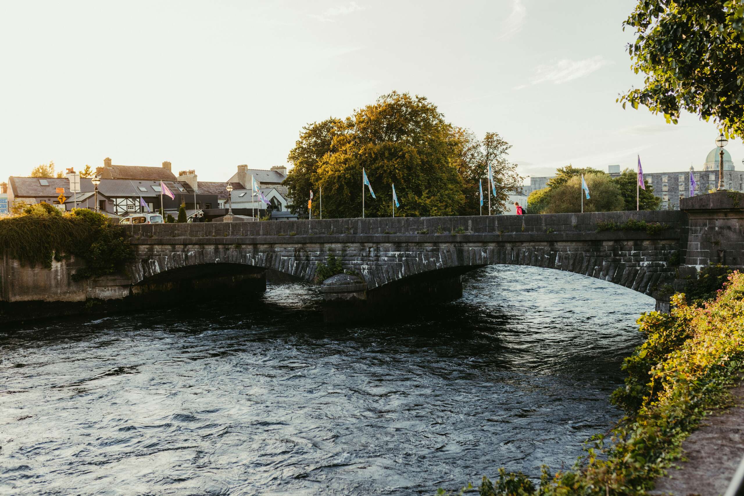 Stone bridge over a river