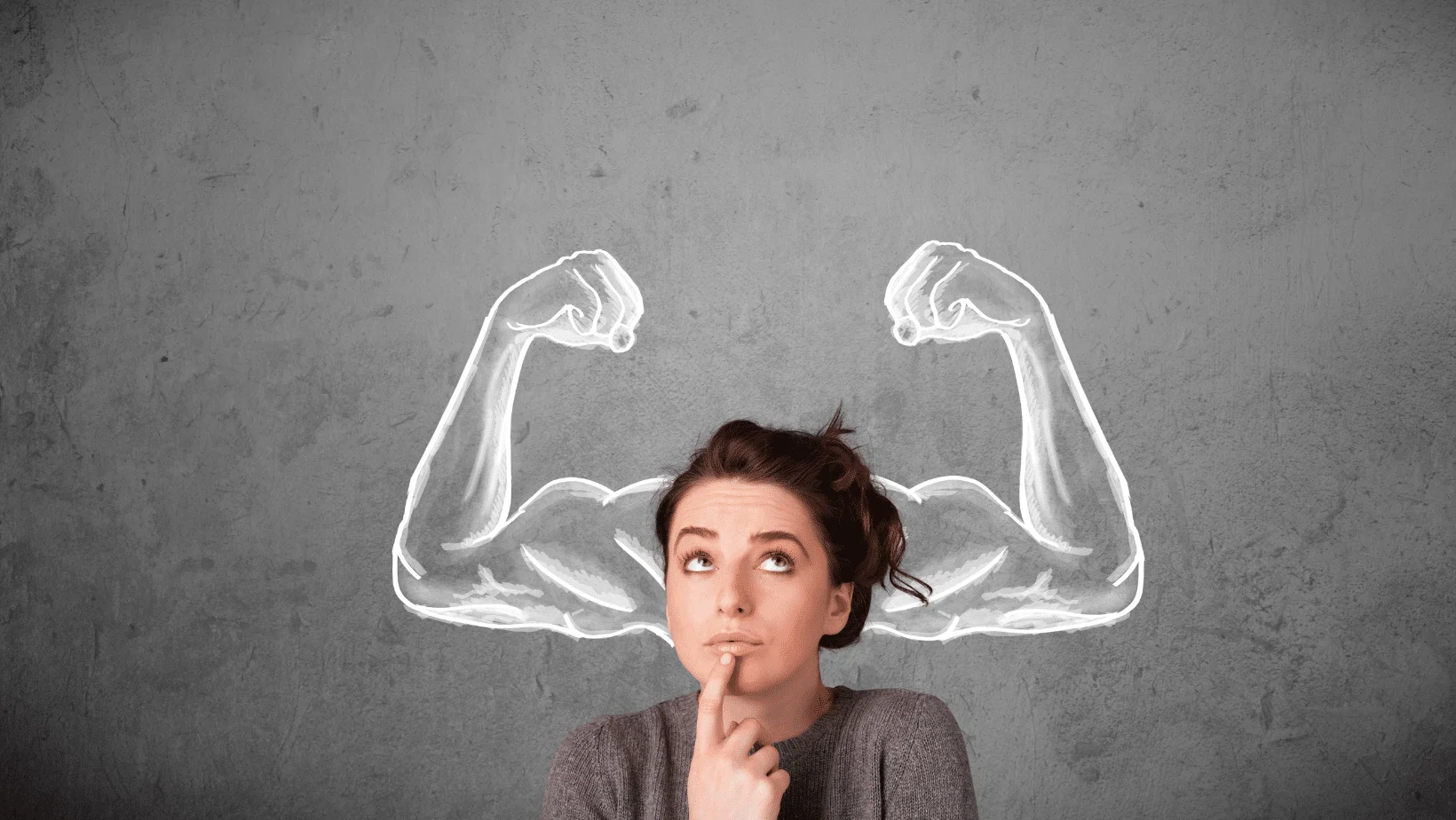 Woman thinking of strength